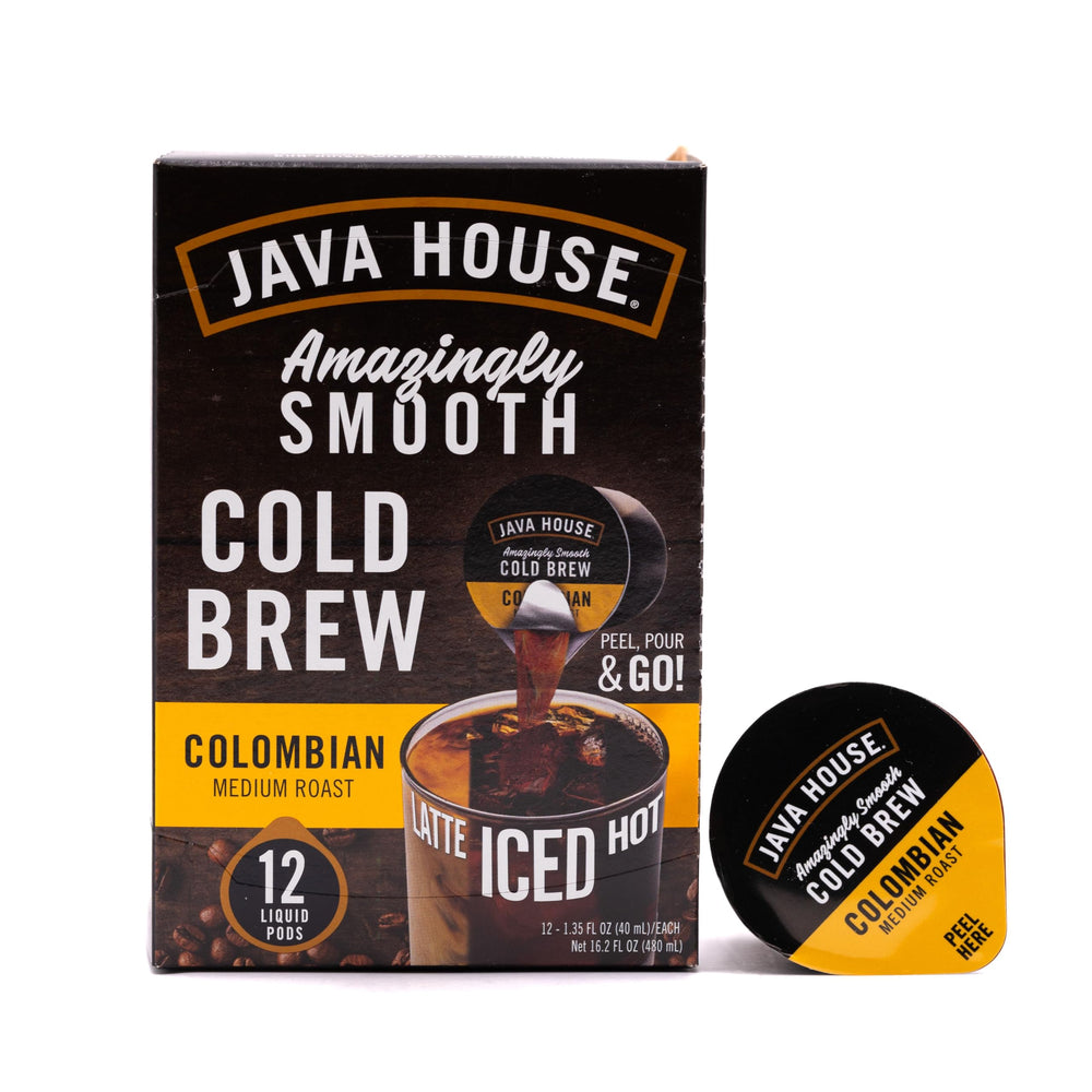 Java House Colombian cold brew pod for rich flavor and convenience.