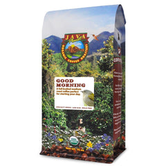 Java Planet Low-Acid Coffee bag highlights a gentle start to your morning.