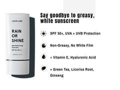 JAXON LANE Rain or Shine SPF 50 tube dispensing for easy, mess-free application