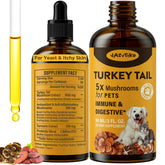 Jazytiko Turkey Tail Dog Drop bottle supports easy daily dosing and immune support.