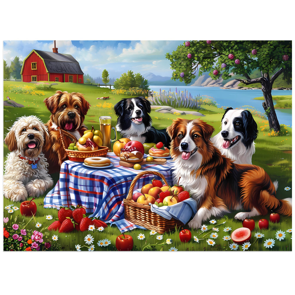 Jeacirio dogs puzzle assembly features vivid colors and durable pieces for satisfying completion.