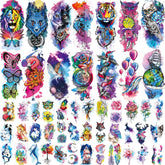 JEEFONNA half-arm tattoo design with flower motifs for bold festival style