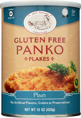 Jeff Nathan Creations panko front label shows gluten free crumb for crispy coatings.