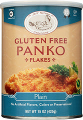 Jeff Nathan Creations panko front label shows gluten free crumb for crispy coatings.
