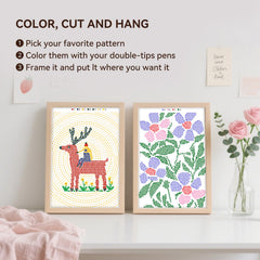 Jekohor Dot Art animal motif page supports creative expression during breaks