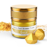 Jelife edible gold luster dust on cake adds a glossy finish and visual appeal