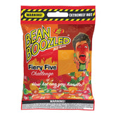 Jelly Belly BeanBoozled Fiery Five bag front showcases bold branding and the spicy challenge vibe.