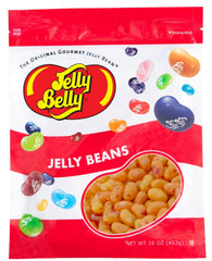 Jelly Belly Peach Jelly Beans 1lb bag showing fresh peach flavor for snacking.