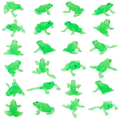 Jenaai mini rubber frog green close-up shows detailed realistic texture for party favors.