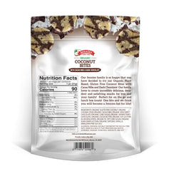 Jennies coconut bites with goji and cranberries – fruity brightness amid chewy coconut and chocolate.