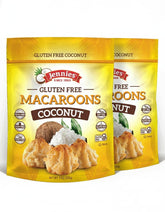 Jennies Coconut Macaroons 8 oz pack for on-the-go snacking with coconut flavor.