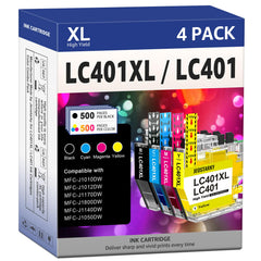 Jeostarky LC401XL packaging view for four-color ink set.