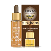 Jergens Instant Sun Drops bottle ready to mix with moisturizer for a personalized tan.