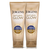 Jergens Natural Glow +Firming bottle front demonstrates gradual color development.