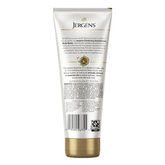 Close-up of Jergens Sandalwood Body Butter jar texture for long-lasting moisture.