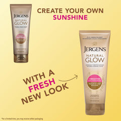 Jergens self-tanner lotion being applied for smooth, even color
