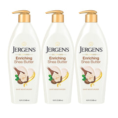 Jergens Shea Butter Lotion bottle with pump for quick daily hydration