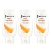 Jergens Ultra Healing lotion bottle front showing fast absorption for dry skin