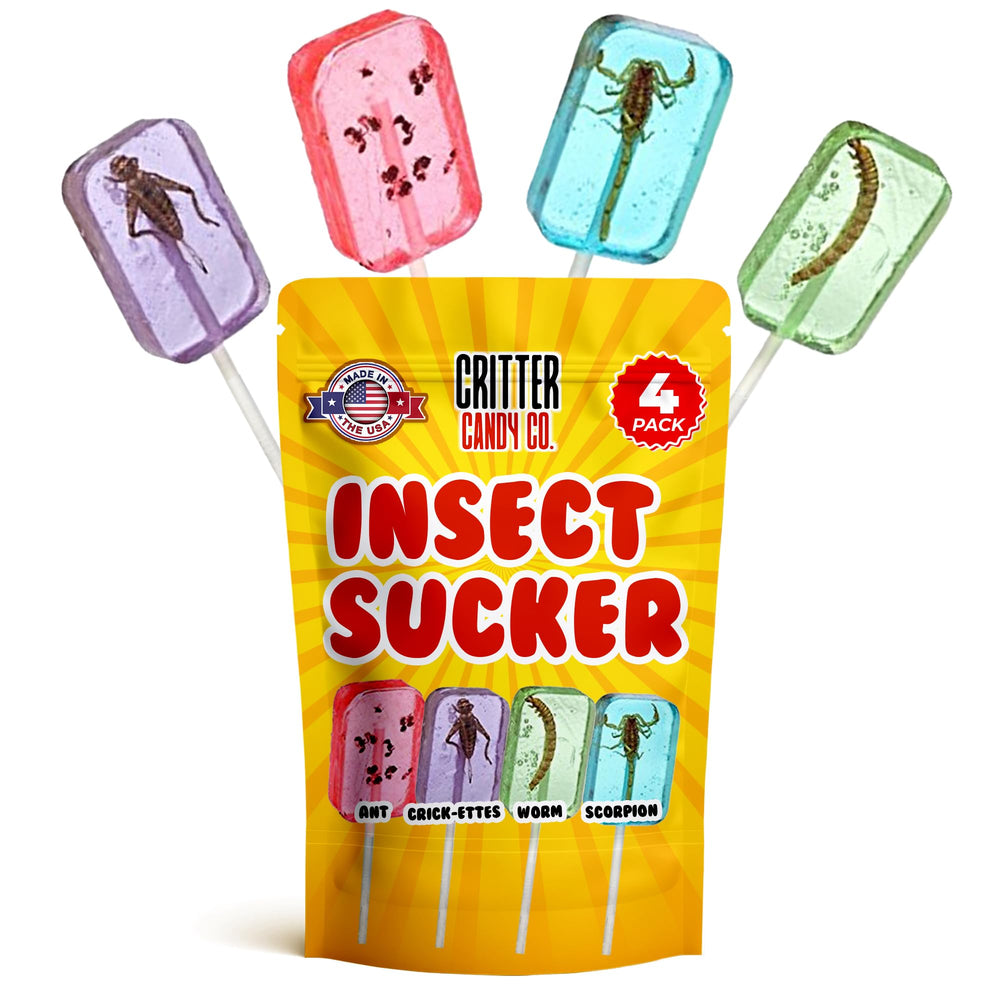 Jerky-n-Spice HotLix scorpion lollipop, bold edible insect treat for adventurous snacking