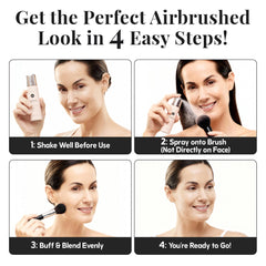Jerome Alexander MagicMinerals kabuki brush for seamless foundation application.