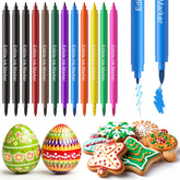 Jewem edible markers dual-tip set for broad areas and fine details.