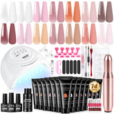 JEWHITENY polygel kit with 14 colors for versatile nail designs.