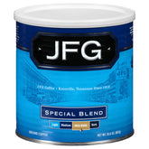 JFG Special Blend Medium-Dark Roast can for a rich morning aroma.