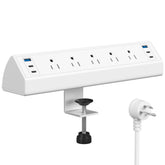 Jgstkcity desk clamp power strip with USB-C ports for tidy, on-desk charging.