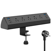 Jgstkcity desk clamp power strip with USB-C for fast charging and clutter-free workspace.