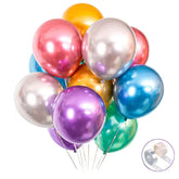 JHBVHBH Colorful metallic balloons 12in for party arches and photo backdrops.