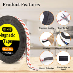 Jianwen classroom organization using magnetic tape on a whiteboard or cabinet.
