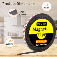 Jianwen magnetic tape cut-to-length for flexible project customization.