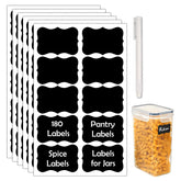 JIEHENG chalkboard labels set for jars with 180 pieces for easy organization