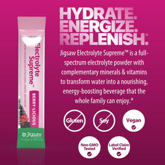 Jigsaw Electrolyte Supreme serving-packet for on-the-go hydration