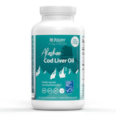 Jigsaw Health Alaskan Cod Liver Oil bottle front shows omega-3 richness