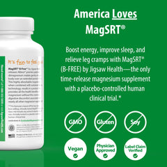 Hand pouring MagSRT tablets to illustrate easy daily dosing