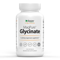 Jigsaw Health MagPure Glycinate bottle shown for daily magnesium support.