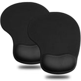 JIKIOU mouse pad with ergonomic wrist rest and arc shape for smooth work sessions