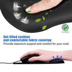 JIKIOU mouse pad with non-slip PU base stays firmly on your desk