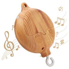JILPAK baby mobile music box in imitation wood finish for crib décor and calm ambiance