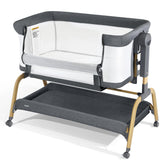 Jimglo 3-in-1 bassinet in standalone mode offers a compact sleep space for newborns.