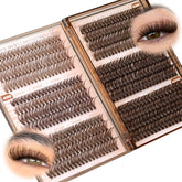 JIMIRE brown lash clusters 30D for natural daily looks