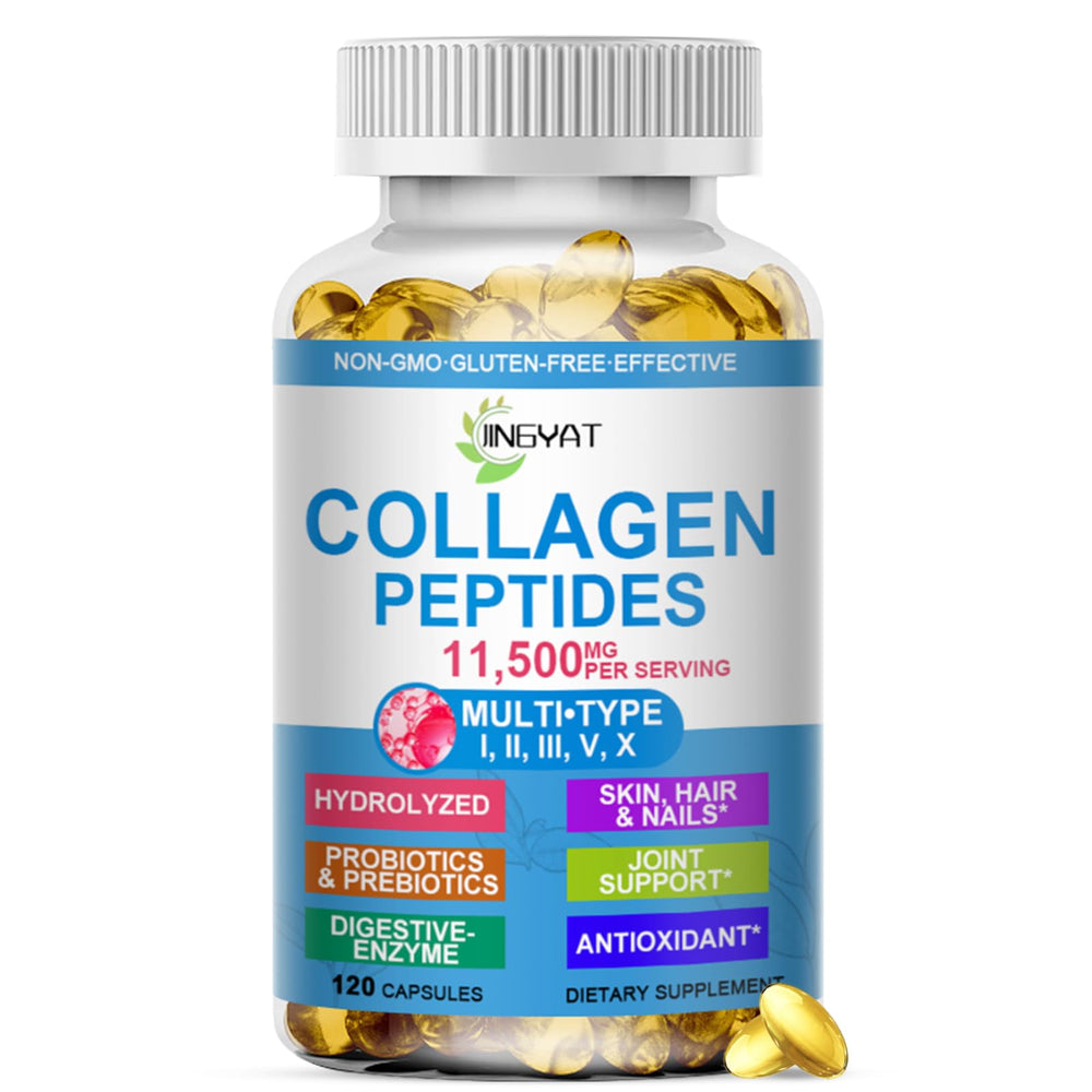 JINGYAT Collagen Softgels bottle-front communicates premium joint support potential.