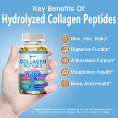 JINGYAT Collagen Softgels bottle-top view highlights easy-to-swallow capsules.
