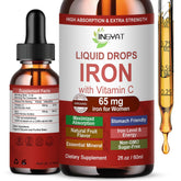 JINGYAT Iron Liquid Drops bottle on a clean surface for daily iron support