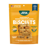 Jinx oven-baked chicken bone broth biscuits deliver a savory crunch for dogs.