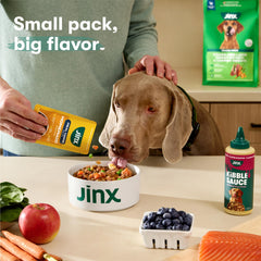 Jinx ready-to-serve pouch shown, no refrigeration before opening.