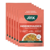 Jinx Salmon Grain Free Toppers in a bowl for immediate feeding.