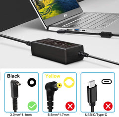JIONR 65W Acer charger for N15Q9 provides stable 19V power for daily use