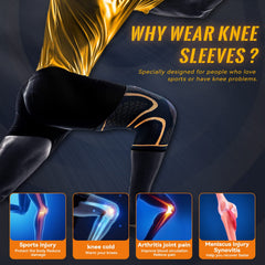 Copper-nylon fabric of JIUFENTIAN knee sleeve designed for comfort and circulation.